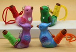 Krāsains keramikas putnu skaņas instruments Terre coloured ceramic bird cena un informācija | Perkusijas | 220.lv