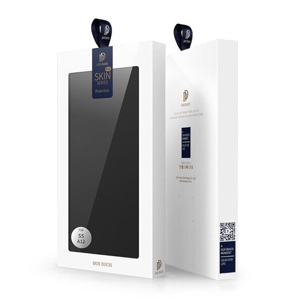 Dux Ducis Premium sērijas Skin Pro Magnētiskās fiksācijas sāniski atverams maks priekš Samsung Galaxy A12 (A125F), melns atsauksme