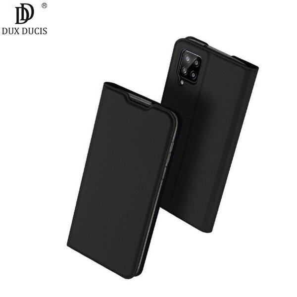 Dux Ducis Premium sērijas Skin Pro Magnētiskās fiksācijas sāniski atverams maks priekš Samsung Galaxy A12 (A125F), melns
