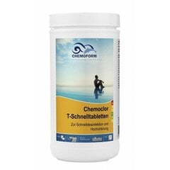 Ātri šķīstošas hlora tabletes 20 g, Chemoform Chemoclor T-Schnelltabletten, 1 kg cena un informācija | Baseina kopšanas līdzekļi | 220.lv