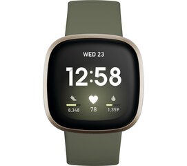 Fitbit Versa 3, Soft Gold Aluminum/Olive cena un informācija | Viedpulksteņi (smartwatch) | 220.lv