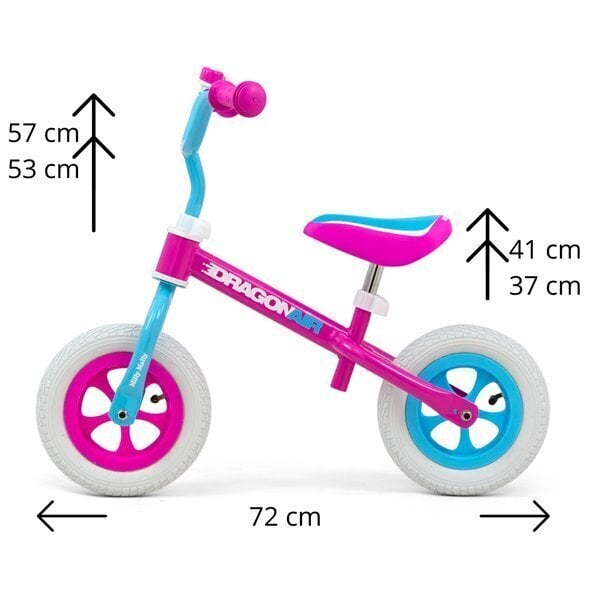 Детский балансировочный велосипед Milly Mally Dragon, candy цена