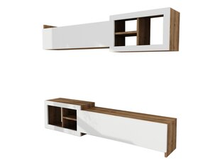 Комплект мебели для гостиной Kalune Design 756(III), белый/коричневый цена и информация | Секции | 220.lv