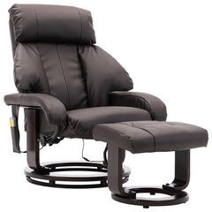 vidaXL TV masāžas krēsls, brūna mākslīgā āda cena un informācija | vidaXL TV masāžas krēsls, brūna mākslīgā āda | 220.lv