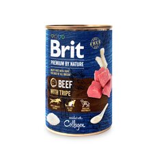 Brit Premium By Nature Konservi Suņiem Beef With Tripes 400g cena un informācija | Konservi suņiem | 220.lv
