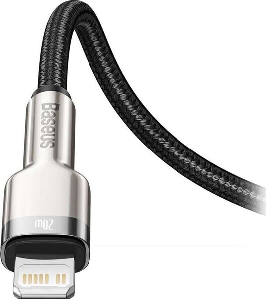 USB-C cable for Lightning Baseus Cafule, PD, 20W, 2m (black) lētāk