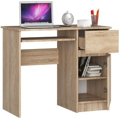 Письменный стол NORE Piksel, правый вариант, цвета дуба цена и информация | Компьютерные, письменные столы | 220.lv