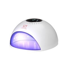 UV/LED manikīra lampa 84W PINK WHITE cena un informācija | Piederumi nagu kopšanai | 220.lv