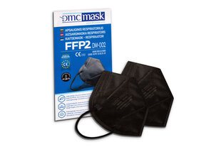 DMC MASK FFP2 respirators DM-002 Melns (2gab.), Ražots LIETUVĀ cena un informācija | Galvas aizsargi | 220.lv