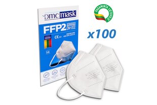 Lietuvā ražoti DMC MASK FFP2 respiratori, 100 iepakojumi pa 2 gab cena un informācija | Galvas aizsargi | 220.lv