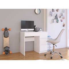 Письменный стол NORE A7, правый вариант, белого цвета цена и информация | Компьютерные, письменные столы | 220.lv