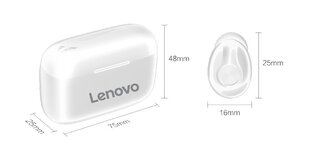 Lenovo bezvadu stereoaustiņas HT18 WHITE cena un informācija | Austiņas | 220.lv