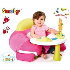 Interaktīvs rozā krēsls ar aktivitāšu galdu Smoby cena un informācija | Rotaļlietas zīdaiņiem | 220.lv