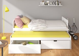 Bērnu gulta ADRK Furniture Tomi 200x90, balta cena un informācija | Bērnu gultas | 220.lv