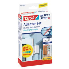 Adapteris alumīnija rāmim ar moskītu tīklu durvīm Tesa Insect Stop Alu Frames Comfort, balts cena un informācija | Moskītu tīkli | 220.lv