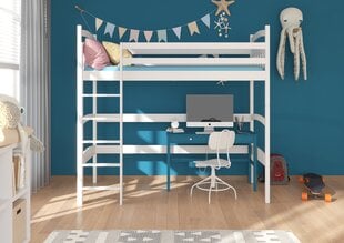 Divstāvu gulta Adrk Furniture Tosto 90x200 cm, gaiši pelēka cena un informācija | Bērnu gultas | 220.lv