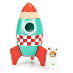 Koka puzle-raķete ECOTOYS cena un informācija | Attīstošās rotaļlietas | 220.lv