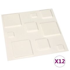 vidaXL sienas paneļi, 12 gab., 3D, 0,5x0,5 m, 3 m² cena un informācija | Sienas flīzes | 220.lv