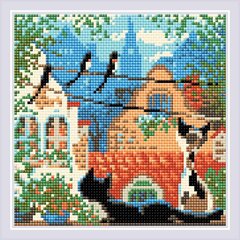 Komplekts dimanta mozaīkas RIOLIS AM0048 Diamond Mosaic City and Cats. Summer cena un informācija | Dimantu mozaīkas | 220.lv