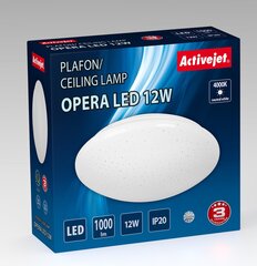 LED gaismeklis Activejet AJE-Opera, 12W, balts cena un informācija | Iebūvējamās lampas, LED paneļi | 220.lv