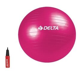 Vingrošanas bumba Delta DS9871 ar pumpi, 75 cm, rozā cena un informācija | Vingrošanas bumbas | 220.lv