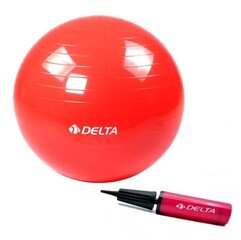 Vingrošanas bumba Delta KRMZ ar pumpi, 55 cm, sarkana cena un informācija | Citas fitnesa preces | 220.lv