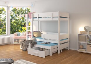 Divstāvu gulta ADRK Furniture Etapo 90x200cm, balta cena un informācija | Bērnu gultas | 220.lv