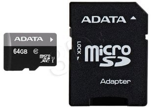 ADATA Premier UHS-I 64 GB, MicroSDXC, Fl cena un informācija | Atmiņas kartes mobilajiem telefoniem | 220.lv