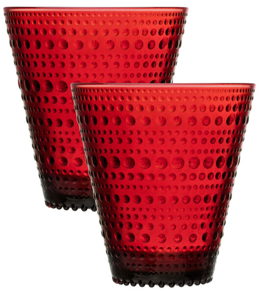 Glāzes Kastehelmi Iittala, 30 cl, 2 gab. sarkanā krāsā cena un informācija | Glāzes, krūzes, karafes | 220.lv