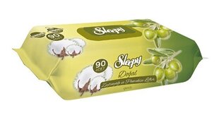 Mitrās salvetes Sleepy Olive-90 cena un informācija | Mitrās salvetes, vienreizlietojamie paladziņi | 220.lv