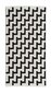 KOODI kokvilnas paklājs Porras, melns/balts, 140 x 200 cm