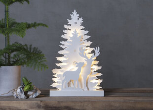 Apdare Fauna White, 10 gaismas diodes, ar akumulatoru darbināms, iekštelpās, IP20 cena un informācija | Ziemassvētku dekorācijas | 220.lv