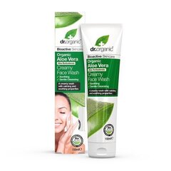 Nomierinošs sejas attīrīšanas krēms Dr. Organic Aloe Vera Creamy Face Wash, 150 ml cena un informācija | Sejas ādas kopšana | 220.lv