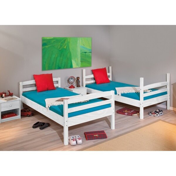 Divstāvu gulta Rick, balta, 90 x 190 cm cena un informācija | Bērnu gultas | 220.lv