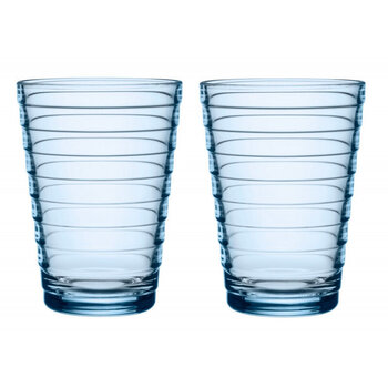 Iittala Aino Aalto glāze 33 cl aqua, 2 gab. cena un informācija | Glāzes, krūzes, karafes | 220.lv