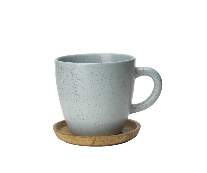 Rörstrand Höganäs Keramik kafijas tase 33 cl ar koka paliktni, Frost cena un informācija | Glāzes, krūzes, karafes | 220.lv