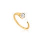 Ania Haie apzeltīts gredzens ar baltu pērli 901018945