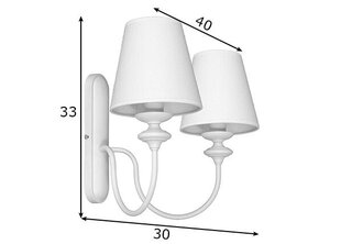 Sienas lampa Rafaello, balta, 2x 40 W cena un informācija | Sienas lampas | 220.lv