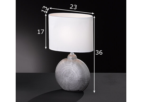 Galda lampa Foro, hroma toņa/balta, 40 W cena