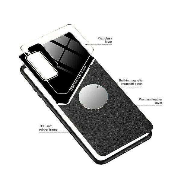 Mocco Lens Leather Back Case Aizmugurējais Ādas Apvalks Priekš Apple iPhone 12 Melns cena