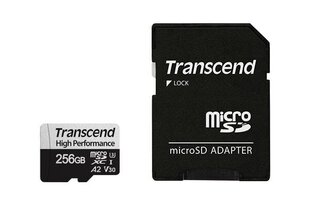 MEMORY MICRO SDXC 256GB W/A/UHS-I TS256GUSD330S TRANSCEND cena un informācija | Atmiņas kartes mobilajiem telefoniem | 220.lv