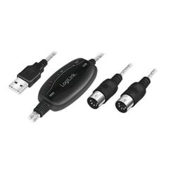Logilink USB Midi Cable UA0037N cena un informācija | Kabeļi un vadi | 220.lv