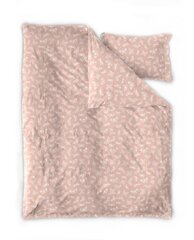 KOODI gultas veļas komplekts Butterfly, gaiši rozā krāsā, 220 x 210 cm + 2 x 50 x 60 cm cena un informācija | Gultas veļas komplekti | 220.lv