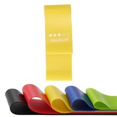 Pretestības gumija-cilpa Tomaz Sport Medium 600x50, dzeltena cena un informācija | Fitnesa gumijas, gredzeni | 220.lv