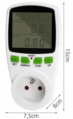 Vatmetrs - enerģijas patēriņa mērītājs cena un informācija | Taimeri, termostati | 220.lv
