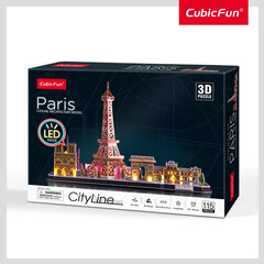 CUBICFUN City Line 3d BL puzle Parīze cena un informācija | Puzles, 3D puzles | 220.lv