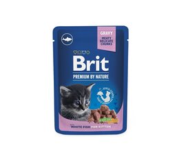 Brit Premium By Nature Konservi Kaķēniem White Fish Kitten 100g cena un informācija | Konservi kaķiem | 220.lv