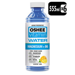 Ūdens OSHEE vitaminizēts ar magniju + Vit.B6, 555 ml x 6 cena un informācija | Atsvaidzinoši dzērieni | 220.lv
