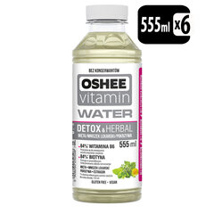 Ūdens OSHEE vitaminizēts Vitamin H2O Detox&Herbal, 555 ml x 6 cena un informācija | Atsvaidzinoši dzērieni | 220.lv