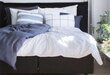 Familon gultas veļas komplekts no svītraina perkala, baltā/melnā krāsā - dažādi izmēri internetā